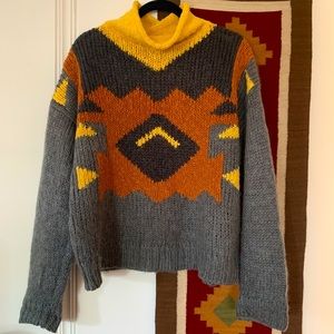 Vintage Mid Century Mock neck mohair sweater